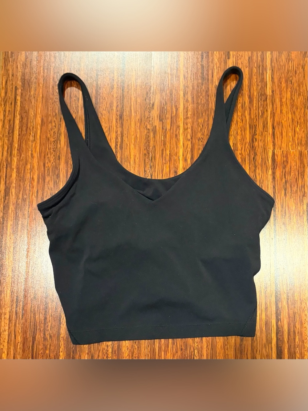 Title: Lululemon Align Tank Top Black Cropped Camisole Size 6 EUC